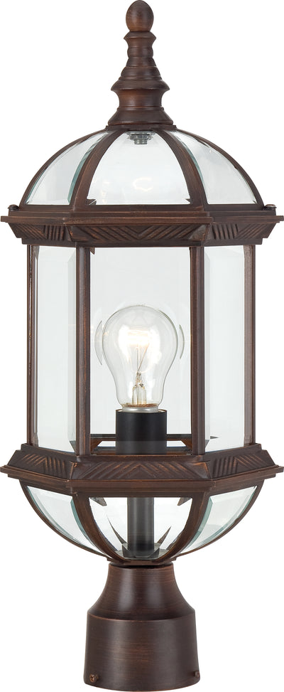Nuvo Lighting 60/4975 Boxwood 1 Light 19 Inch Outdoor Post with Clear Beveled Glass