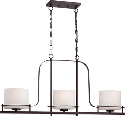 Nuvo Lighting 60/5006 LOREN 3 LIGHT ISLAND PENDANT VENETIAN BRONZE/FROSTED GLASS