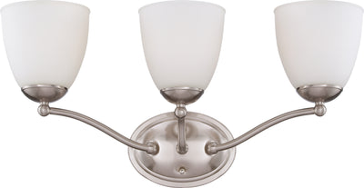 Nuvo Lighting 60/5033 Patton 3 Light Vanity Fixture with Frosted Glass