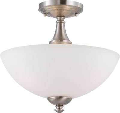 Nuvo Lighting 60/5044 Patton 3 Light Semi Flush with Frosted Glass
