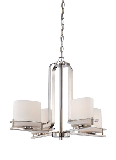 Nuvo Lighting 60/5104 Loren 4 Light Chandelier with Oval Frosted Glass