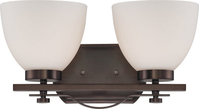 Nuvo Lighting 60/5112 BENTLEY 2 LIGHT VANITY HAZEL BRONZE/FROSTED GLASS