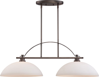 Nuvo Lighting 60/5118 BENTLEY 2 LIGHT ISLAND PENDANT HAZEL BRONZE/FROSTED GLASS