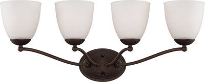 Nuvo Lighting 60/5134 Patton 4 Light Vanity Fixture with Frosted Glass