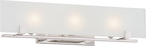 Nuvo Lighting 60/5177 Lynne 3 Light Halogen Vanity Fixture with Frosted Glass Lamps Included