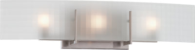 Nuvo Lighting 60/5187 Yogi 3 Light Halogen Vanity Fixture with Frosted Glass Lamps Included