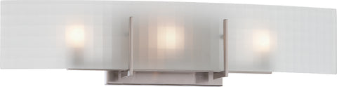 Nuvo Lighting 60/5187 Yogi 3 Light Halogen Vanity Fixture with Frosted Glass Lamps Included