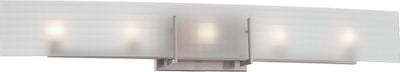 Nuvo Lighting 60/5188 Yogi 5 Light Halogen Vanity Fixture with Frosted Glass Lamps Included