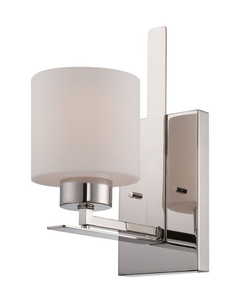 Nuvo Lighting 60/5201 Parallel 1 Light Vanity Fixture with Etched Opal Glass
