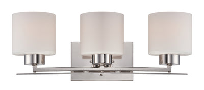 Nuvo Lighting 60/5203 Parallel 3 Light Vanity Fixture with Etched Opal Glass