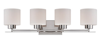 Nuvo Lighting 60/5204 Parallel 4 Light Vanity Fixture with Etched Opal Glass