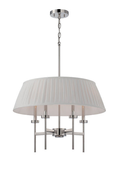 Nuvo Lighting 60/5218 BENSON 4 LIGHT PENDANT POL NICKEL/WHITE FABRIC