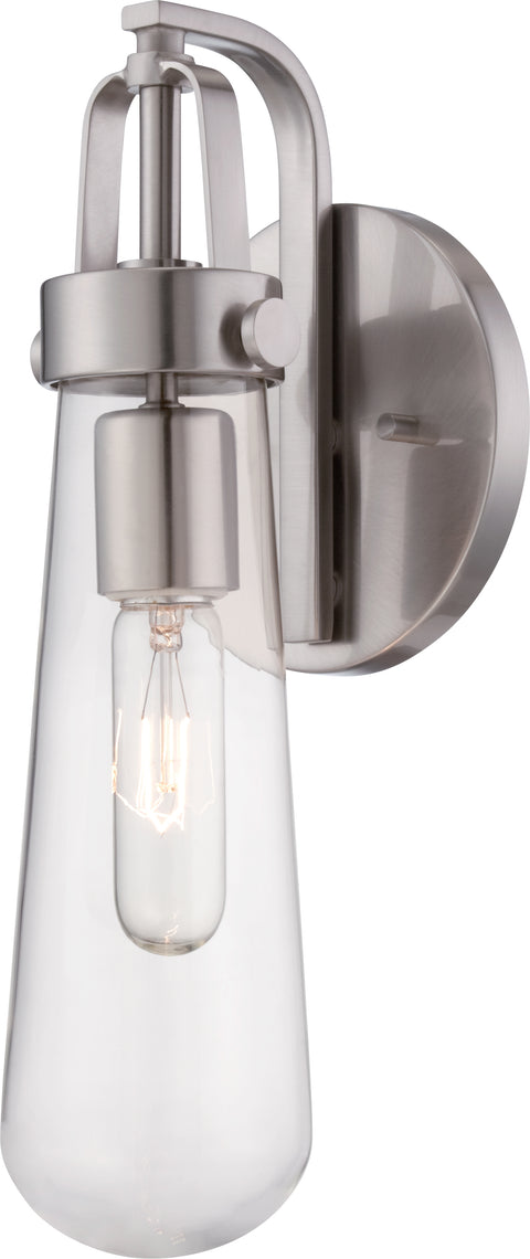 Nuvo Lighting 60/5261 Beaker 1 Light Wall Mount Sconce Sconce with Clear Glass