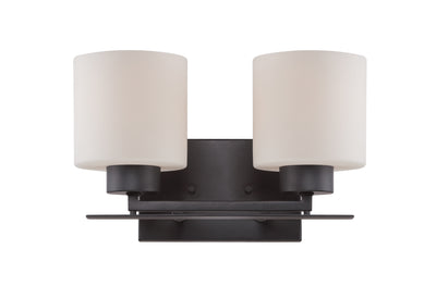 Nuvo Lighting 60/5302 Parallel 2 Light Vanity Fixture with Etched Opal Glass