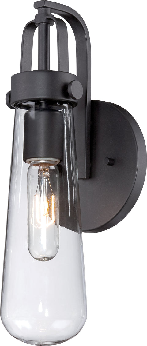 Nuvo Lighting 60/5361 Beaker 1 Light Wall Mount Sconce Sconce with Clear Glass