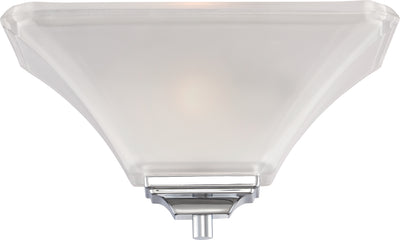 Nuvo Lighting 60/5373 Parker 1 Light Wall Mount Sconce Sconce Polished Chrome with Sandstone Etched Glass