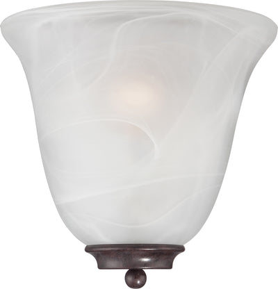 Nuvo Lighting 60/5374 Empire 1 Light Wall Mount Sconce Sconce Old Bronze with Alabaster Glass