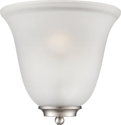 Nuvo Lighting 60/5377 Empire 1 Light Wall Mount Sconce Sconce Brushed Nickel with Frosted Glass
