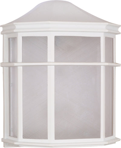 Nuvo Lighting 60/537 1 Light 10 Inch Cage Lantern Wall Mount Sconce Fixture Die Cast Linen Acrylic Lens