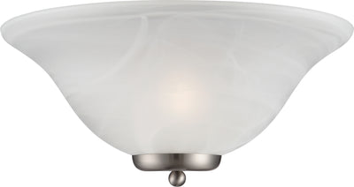 Nuvo Lighting 60/5381 Ballerina 1 Light Wall Mount Sconce Sconce Brushed Nickel with Alabaster Glass
