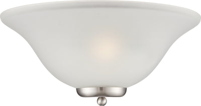 Nuvo Lighting 60/5382 Ballerina 1 Light Wall Mount Sconce Sconce Brushed Nickel with Frosted Glass