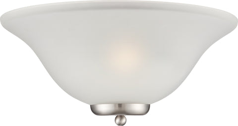 Nuvo Lighting 60/5382 Ballerina 1 Light Wall Mount Sconce Sconce Brushed Nickel with Frosted Glass
