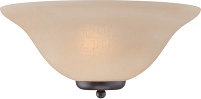 Nuvo Lighting 60/5384 Ballerina 1 Light Wall Mount Sconce Sconce Mahogany Bronze with Champagne Linen Glass