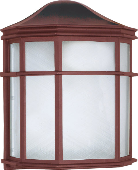 Nuvo Lighting 60/538 1 Light 10 Inch Cage Lantern Wall Mount Sconce Fixture Die Cast Linen Acrylic Lens