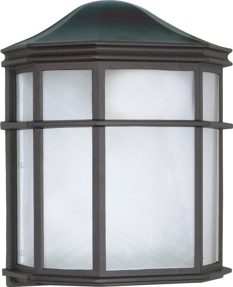 Nuvo Lighting 60/539 1 Light 10 Inch Cage Lantern Wall Mount Sconce Fixture Die Cast Linen Acrylic Lens