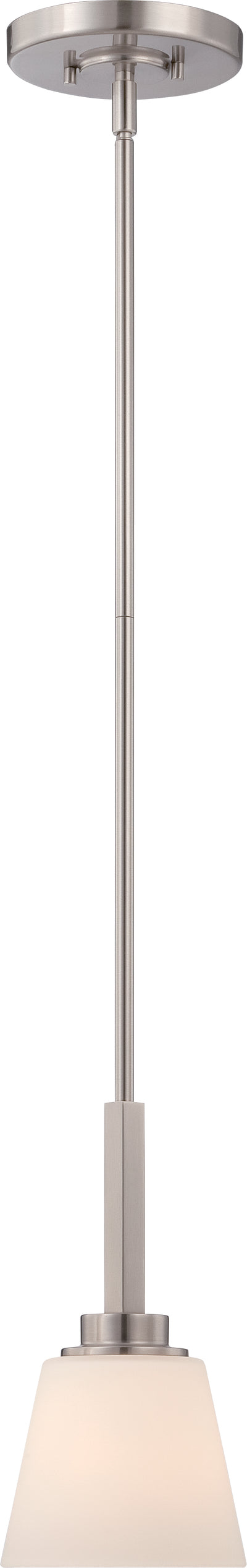 Nuvo Lighting 60/5457 Mobili 1 Light Mini Pendant with Satin White Glass