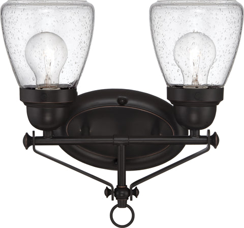 Nuvo Lighting 60/5542 Laurel 2 Light Vanity Fixture with Clear Seeded Glass