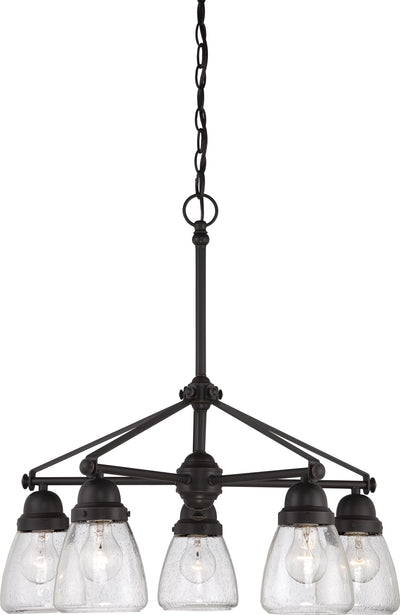 Nuvo Lighting 60/5545 Laurel 5 Light Chandelier with Clear Seeded Glass