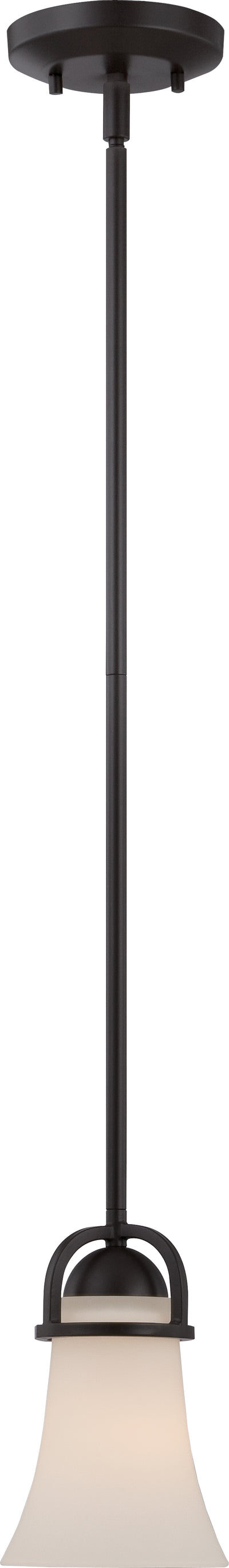 Nuvo Lighting 60/5588 NEVAL 1 light MINI PENDANT  SUDBURY BRNZE/SATIN WHITE GLSS