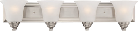 Nuvo Lighting 60/5594 Elizabeth 4 Light Vanity Fixture with Frosted Glass