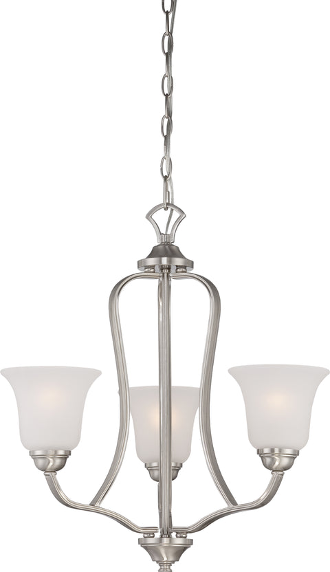 Nuvo Lighting 60/5596 Elizabeth 3 Light Chandelier with Frosted Glass