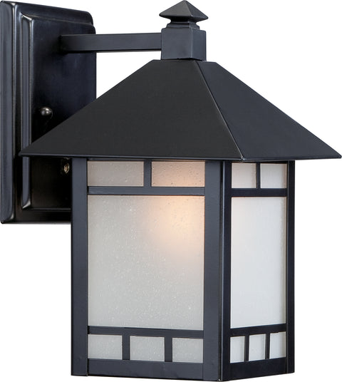 Nuvo Lighting 60/5601 Drexel 1 light 7 Inch Outdoor Wall Mount Sconce Fixture with Frosted Seed Glass