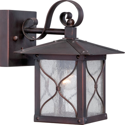Nuvo Lighting 60/5611 Vega 1 light 6.5 Inch Outdoor Wall Mount Sconce Fixture with Clear Seed Glass