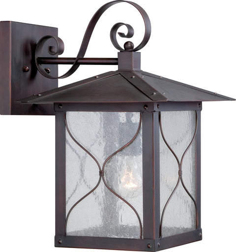 Nuvo Lighting 60/5613 Vega 1 light 11 Inch Outdoor Wall Mount Sconce Fixture with Clear Seed Glass