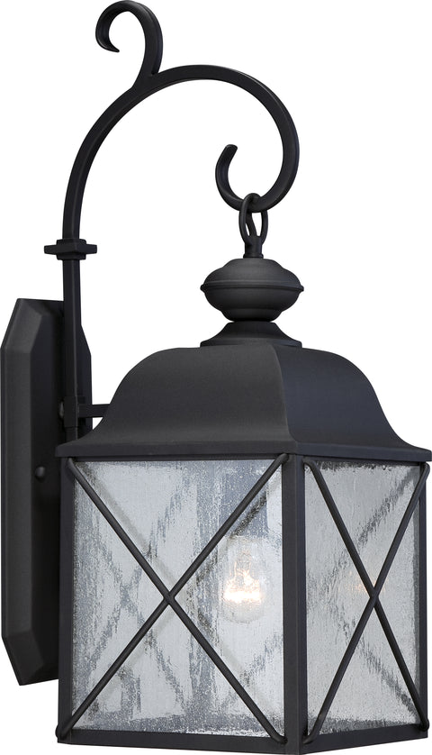 Nuvo Lighting 60/5622 Wingate 1 light 8 Inch Outdoor Wall Mount Sconce Fixture with Clear Seed Glass