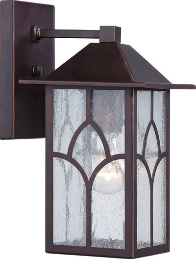 Nuvo Lighting 60/5641 Stanton 1 light 6 Inch Outdoor Wall Mount Sconce Fixture with Clear Seed Glass