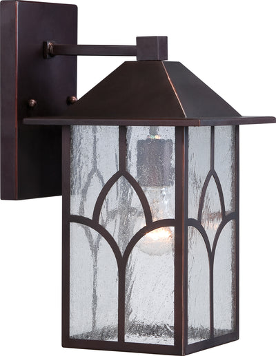 Nuvo Lighting 60/5642 Stanton 1 light 8 Inch Outdoor Wall Mount Sconce Fixture with Clear Seed Glass