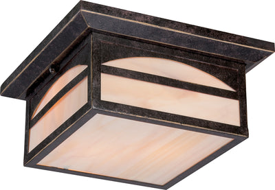 Nuvo Lighting 60/5656 Canyon 2 light Outdoor Flush Fixture with Honey Stained Glass