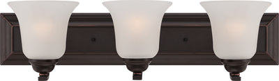 Nuvo Lighting 60/5693 Elizabeth 3 Light Vanity Fixture with Frosted Glass