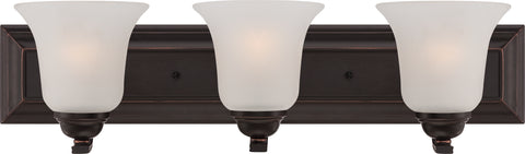 Nuvo Lighting 60/5693 Elizabeth 3 Light Vanity Fixture with Frosted Glass