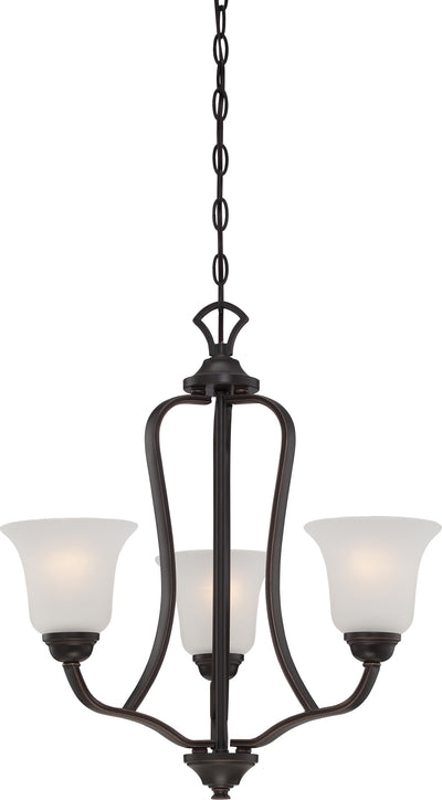 Nuvo Lighting 60/5696 Elizabeth 3 Light Chandelier with Frosted Glass