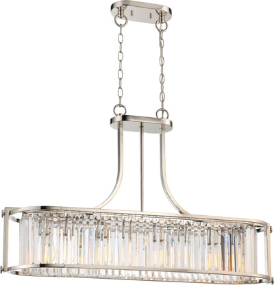Nuvo Lighting 60/5765 Krys 4 Light Crystal Trestle with 60W Vintage Lamps Included Polished Nickel Finish