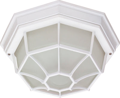 Nuvo Lighting 60/578 ES 1 light SPIDER CAGE CEILING  WHITE/FROSTED GLASS