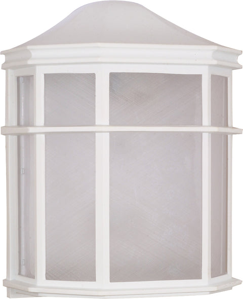 Nuvo Lighting 60/581 ES 1 light 10 Inch CAGE LANTERN WALL WHITE/FROSTED GLASS