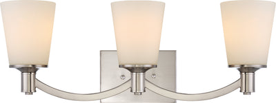 Nuvo Lighting 60/5823 Laguna 3 Light Vanity with White Glass