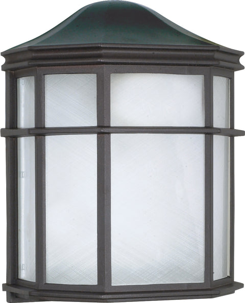 Nuvo Lighting 60/583 ES 1 light 10 Inch CAGE LANTERN WALL TEXTURED BLACK/FROSTED GLASS